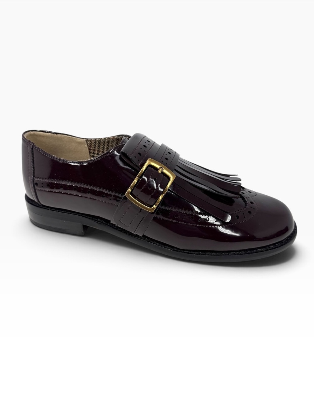 Giani Bernini Women's Lorelaii Kiltie Buckle Loafers Red Plum Size 7.5M